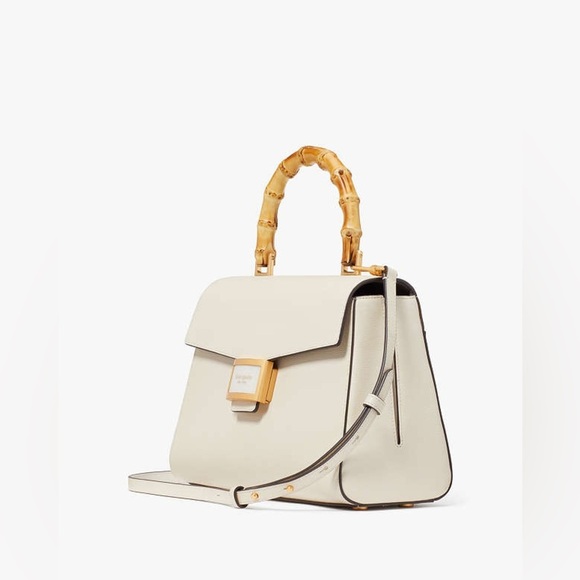 Kate Spade Katy Textured Leather Bamboo Medium Top-handle Bag (NWT) - Picture 3 of 13